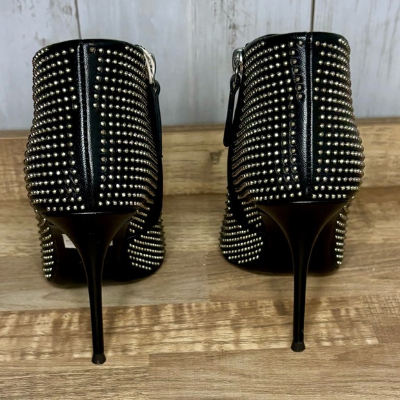 NWT-AUTHENTIC Giuseppe Zanotti Black Leather Metal Studded Booties, 36 (6.0/6.5) - Picture 5 of 12